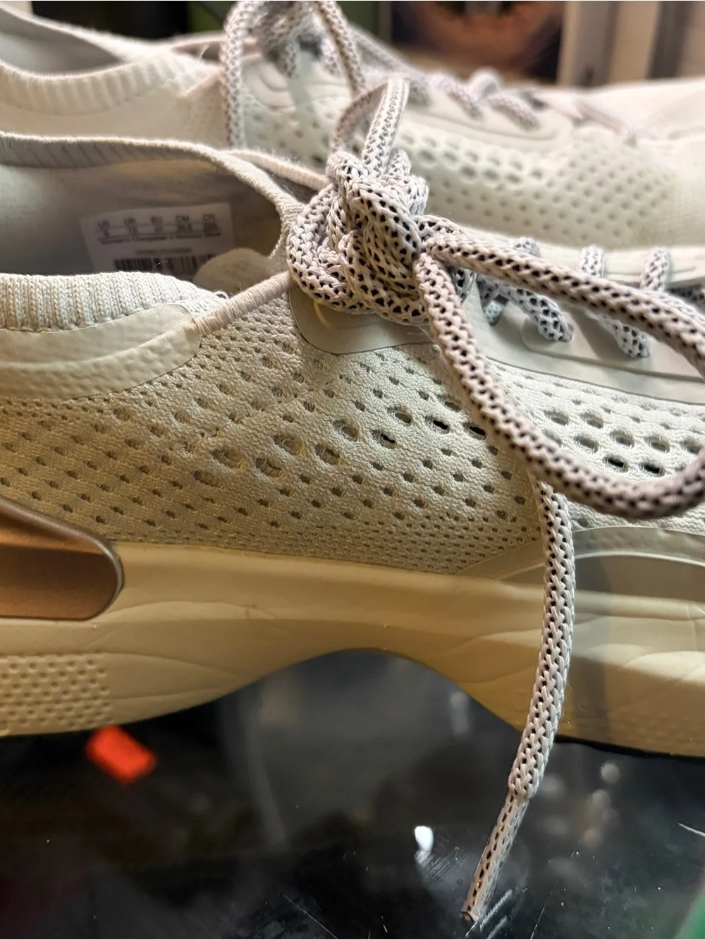Lululemon Light Gray and Pale Pink Women's Sneakers